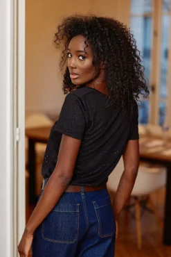 Tops|LA PETITE ÉTOILE T-Shirt Elvie Noir