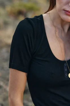 Tops|LA PETITE ÉTOILE T-Shirt Lamiaa Noir