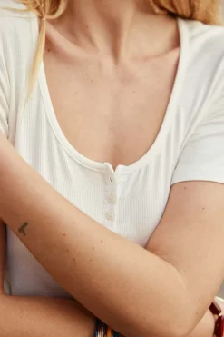 Tops|LA PETITE ÉTOILE T-Shirt Lamiaa Ecru