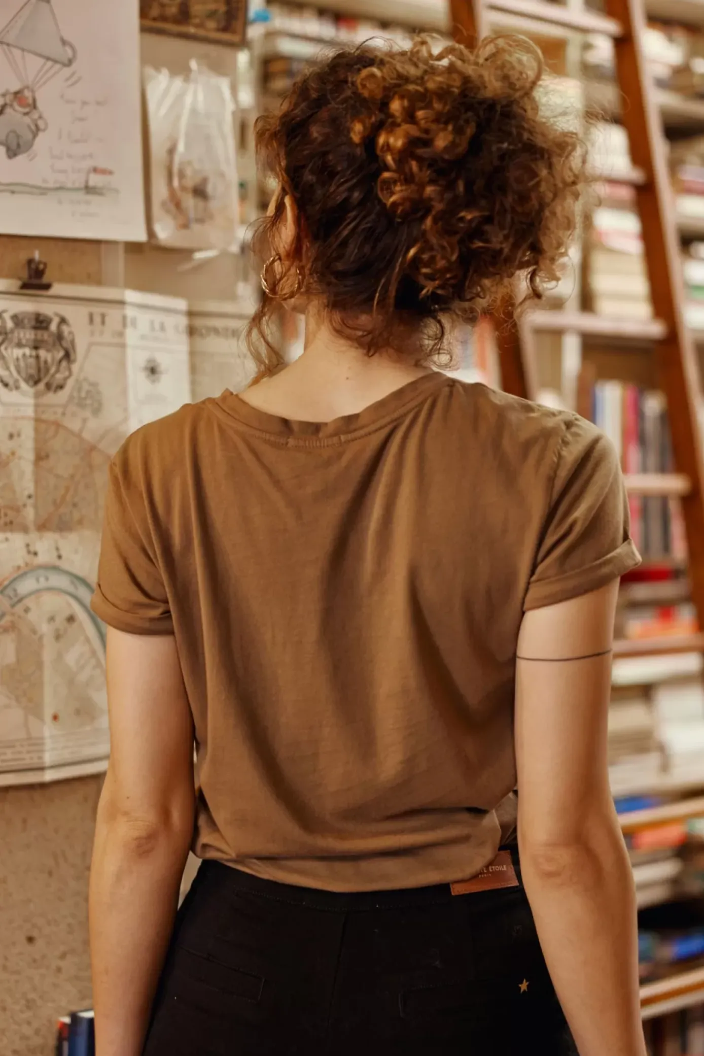 Tops|LA PETITE ÉTOILE T-Shirt Peace Marron
