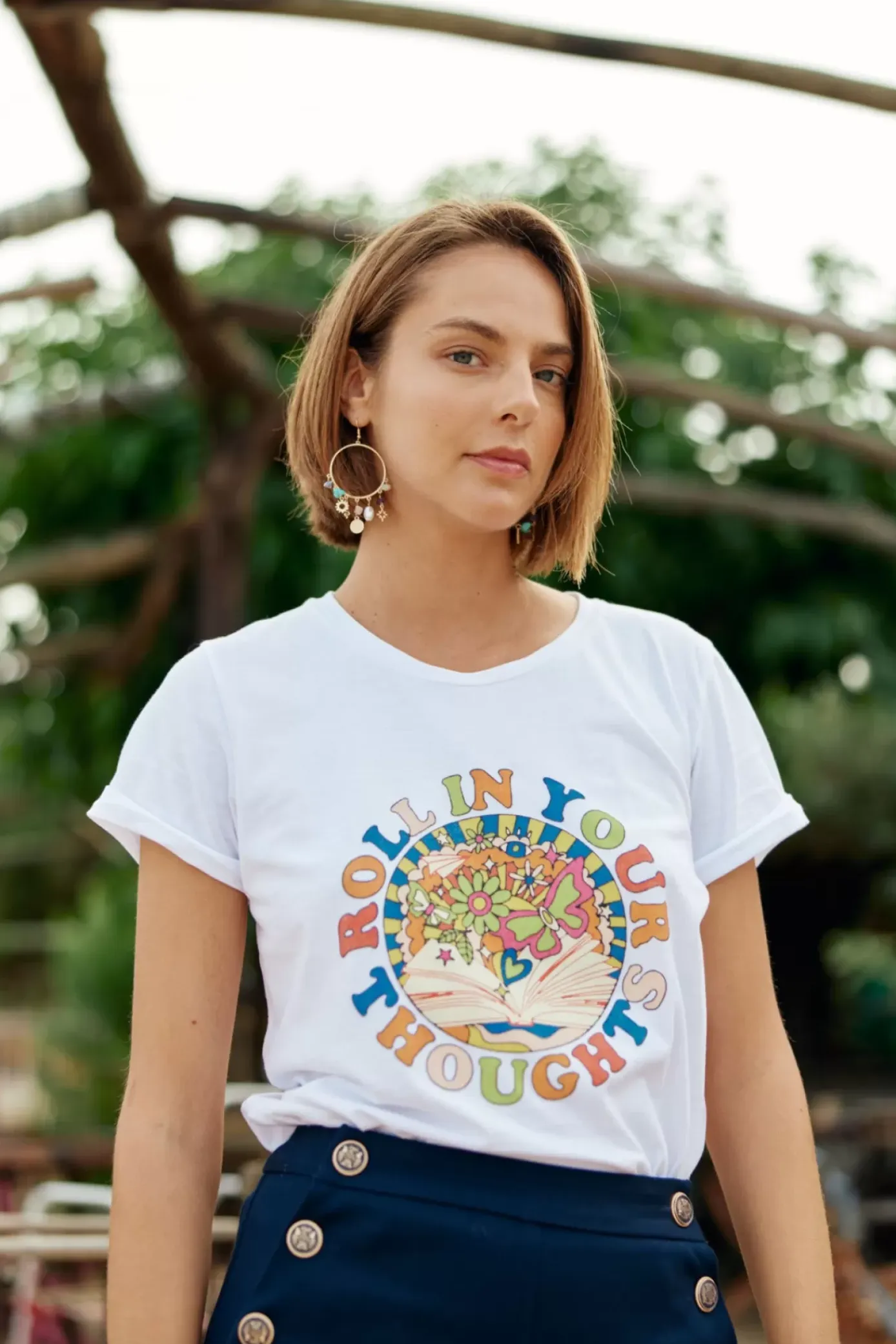 Tops|LA PETITE ÉTOILE T-Shirt Roll-In Blanc