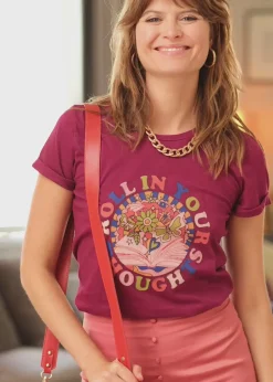 Tops|LA PETITE ÉTOILE T-Shirt Roll-In Framboise