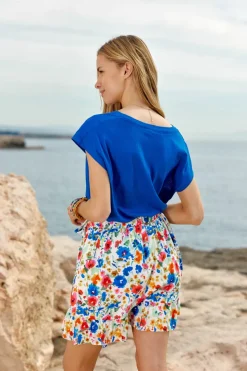 Tops|LA PETITE ÉTOILE T-Shirt Safia Bleu Royal