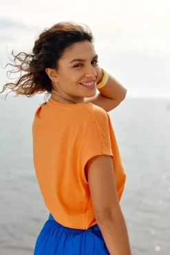 Tops|LA PETITE ÉTOILE T-Shirt Safia Orange