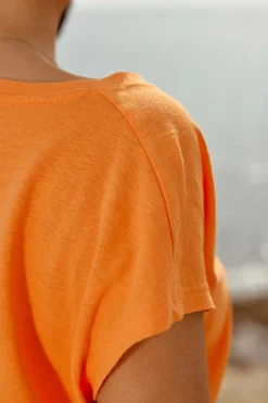 Tops|LA PETITE ÉTOILE T-Shirt Safia Orange