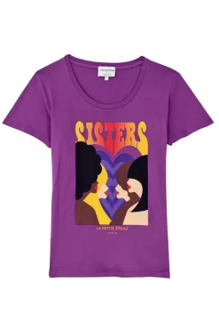 Tops|LA PETITE ÉTOILE T-Shirt Soeurettes Violet
