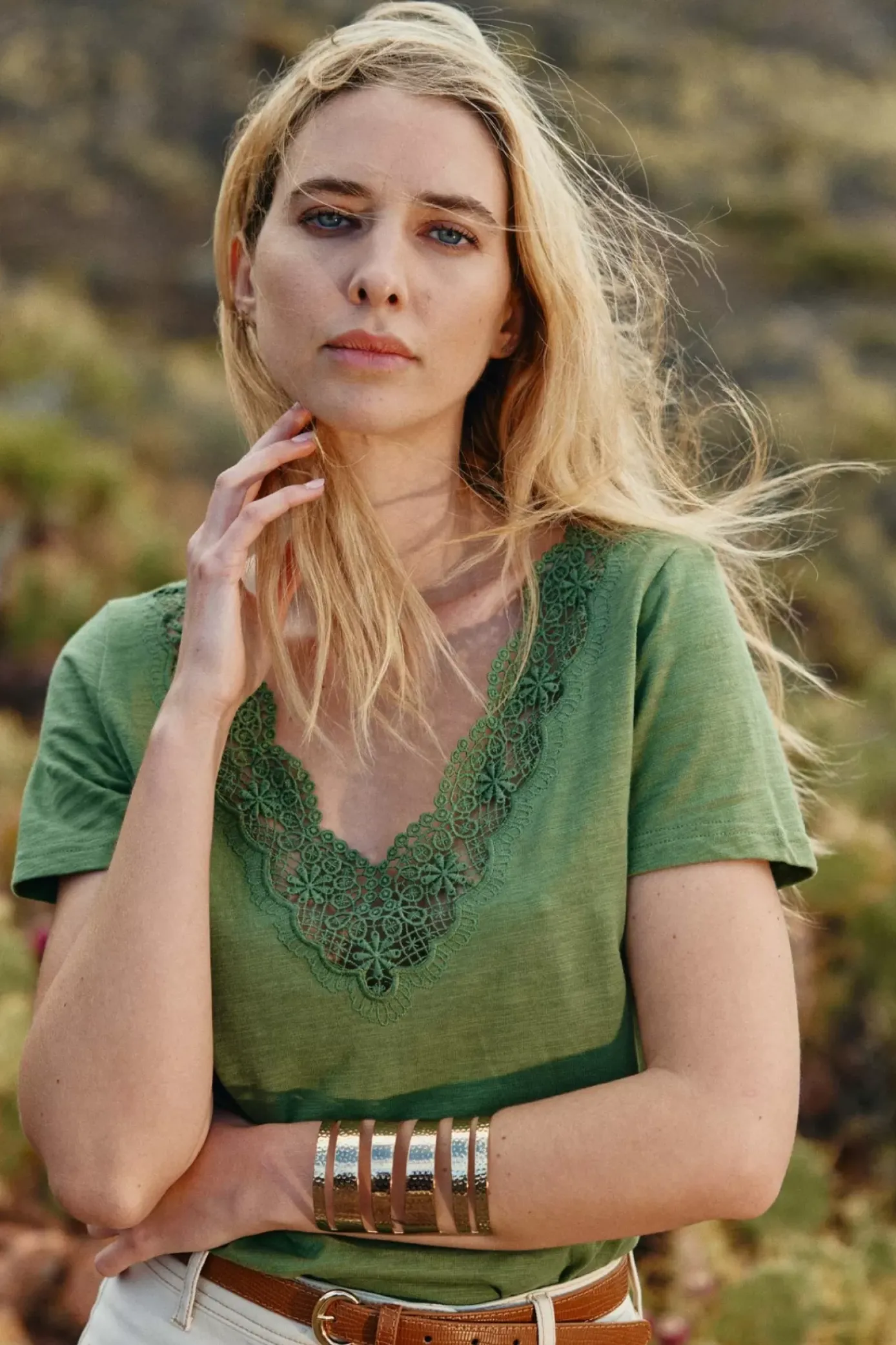 Tops|LA PETITE ÉTOILE T-Shirt Talsmo Kaki