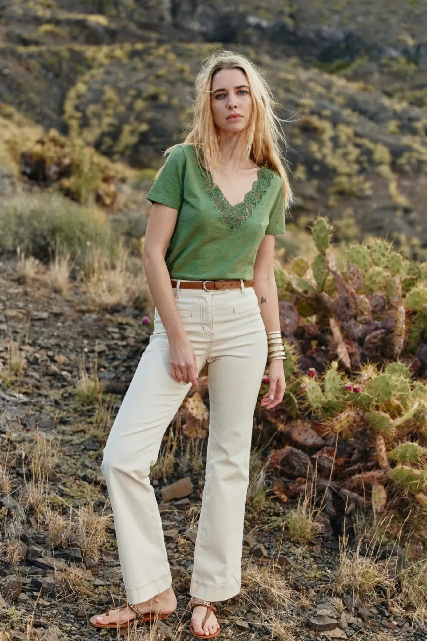 Tops|LA PETITE ÉTOILE T-Shirt Talsmo Kaki